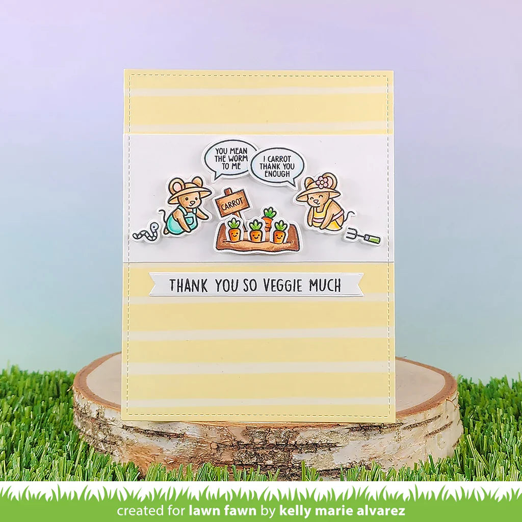 Veggie happy Stamps and Dies Bundle by Lawn Fawn